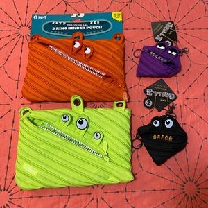 ZipIt Pouches Set - 2 pencil pouches and 2 coin purses